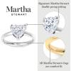 Martha Stewart 2 Carat Heart Shape Lab Grown Diamond Solitaire Engagement Ring In Sterling Silver