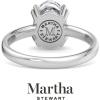 Martha Stewart 2 Carat Oval Shape Lab Grown Diamond Solitaire Engagement Ring In Sterling Silver