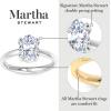 Martha Stewart 2 Carat Oval Shape Lab Grown Diamond Solitaire Engagement Ring In Sterling Silver