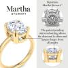 Martha Stewart 2 Carat Oval Shape Lab Grown Diamond Solitaire Engagement Ring In Sterling Silver