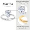 Martha Stewart 2 Carat Pear Shape Lab Grown Diamond Solitaire Engagement Ring In Sterling Silver