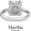 Martha Stewart 3 Carat Cushion Cut Lab Grown Diamond Solitaire Engagement Ring In Sterling Silver