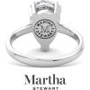 Martha Stewart 3 Carat Pear Shape Lab Grown Diamond Solitaire Engagement Ring In Sterling Silver