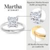 Martha Stewart 3 Carat Princess Cut Lab Grown Diamond Solitaire Engagement Ring In Sterling Silver