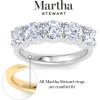 Martha Stewart 3 Carat Round Lab Grown Diamond Five Stone Engagement Ring In Sterling Silver