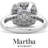 Martha Stewart 4 Carat Cushion Cut Lab Grown Diamond Halo Engagement Ring In Sterling Silver