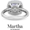 Martha Stewart 4 Carat Cushion Cut Lab Grown Diamond Hidden Halo Engagement Ring In Sterling Silver