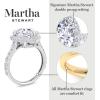 Martha Stewart 4 Carat Heart Shape Lab Grown Diamond Hidden Halo Engagement Ring In Sterling Silver