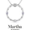 Martha Stewart 4 Carat Lab Grown Diamond Marquise Circle Necklace In Sterling Silver