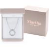 Martha Stewart 4 Carat Lab Grown Diamond Marquise and Round Circle Necklace In Sterling Silver