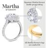 Martha Stewart 4 Carat Marquise Shape Lab Grown Diamond Hidden Halo Engagement Ring In Sterling Silver