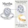 Martha Stewart 4 Carat Pear Shape Lab Grown Diamond Halo Engagement Ring In Sterling Silver