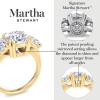 Martha Stewart 5 1/2 Carat Oval Shape Lab Grown Diamond Three Stone Plus Engagement Ring In Sterling Silver