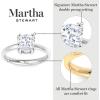 Martha Stewart 5 Carat Cushion Cut Lab Grown Diamond Solitaire Engagement Ring In Sterling Silver
