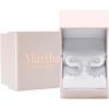 Martha Stewart 5 Carat Lab Grown Diamond Hoop Earrings, Sterling Silver Hoop Earrings for Women(Heart)