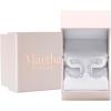 Martha Stewart 5 Carat Lab Grown Diamond Hoop Earrings, Sterling Silver Hoop Earrings for Women(Marquise)