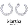 Martha Stewart 5 Carat Lab Grown Diamond Hoop Earrings, Sterling Silver Hoop Earrings for Women(Marquise)