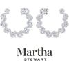 Martha Stewart 5 Carat Lab Grown Diamond Hoop Earrings, Sterling Silver Hoop Earrings for Women(Round-Brilliant)