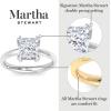 Martha Stewart 5 Carat Princess Cut Lab Grown Diamond Solitaire Engagement Ring In Sterling Silver