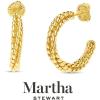 Martha Stewart Beaded Gold Hoop Earrings, 1 Inch