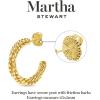 Martha Stewart Beaded Gold Hoop Earrings, 1 Inch