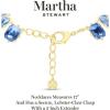 Martha Stewart Cushion Crystal Statement Necklace(Blue)