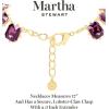 Martha Stewart Cushion Crystal Statement Necklace(Purple)