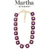 Martha Stewart Cushion Crystal Statement Necklace(Purple)