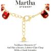 Martha Stewart Cushion Crystal Statement Necklace(Red)