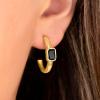 Martha Stewart Gold Hoop Earrings(Black)