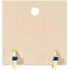 Martha Stewart Gold Hoop Earrings(Blue)