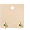 Martha Stewart Gold Hoop Earrings(Green)