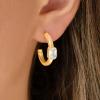 Martha Stewart Gold Hoop Earrings(White)