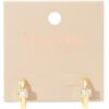 Martha Stewart Gold Hoop Earrings(White)