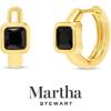 Martha Stewart Gold Huggie Hoop Earrings(Black)