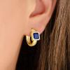 Martha Stewart Gold Huggie Hoop Earrings(Blue)