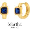 Martha Stewart Gold Huggie Hoop Earrings(Blue)