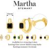 Martha Stewart Gold Huggie Hoop Earrings(Green)