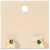 Martha Stewart Gold Huggie Hoop Earrings(Green)
