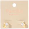 Martha Stewart Gold Huggie Hoop Earrings(White)