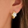 Martha Stewart Gold Huggie Hoop Earrings(White)