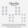 Martha Stewart Lab Grown Diamond Earrings, Drop Style, Sterling Silver, Fine Jewelry for Women(Heart Shape/3 Carat)