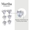 Martha Stewart Lab Grown Diamond Earrings, Drop Style, Sterling Silver, Fine Jewelry for Women(Heart Shape/3 Carat)