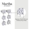 Martha Stewart Lab Grown Diamond Earrings, Drop Style, Sterling Silver, Fine Jewelry for Women(Heart Shape/5 Carat)