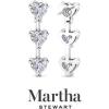 Martha Stewart Lab Grown Diamond Earrings, Drop Style, Sterling Silver, Fine Jewelry for Women(Oval Shape/3 Carat)