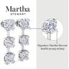 Martha Stewart Lab Grown Diamond Earrings, Drop Style, Sterling Silver, Fine Jewelry for Women(Pear Shape/3 Carat)