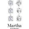Martha Stewart Lab Grown Diamond Earrings, Drop Style, Sterling Silver, Fine Jewelry for Women(Round Shape/5 Carat)
