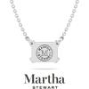 Martha Stewart Lab Grown Diamond Solitaire Necklace In Sterling Silver, Emerald, Heart, Pear, or Round Shape(Emerald Cut/2 Carat)