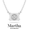 Martha Stewart Lab Grown Diamond Solitaire Necklace In Sterling Silver, Emerald, Heart, Pear, or Round Shape(Emerald Cut/3 Carat)