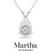 Martha Stewart Lab Grown Diamond Solitaire Necklace In Sterling Silver, Emerald, Heart, Pear, or Round Shape(Pear Shape/2 Carat)